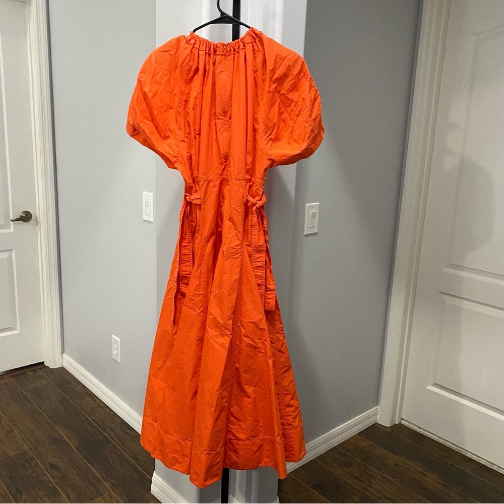 Phillip Lim Rent the Runway Ladybug Poplin orange/red dress sz 4 $725 - Picture 6 of 7